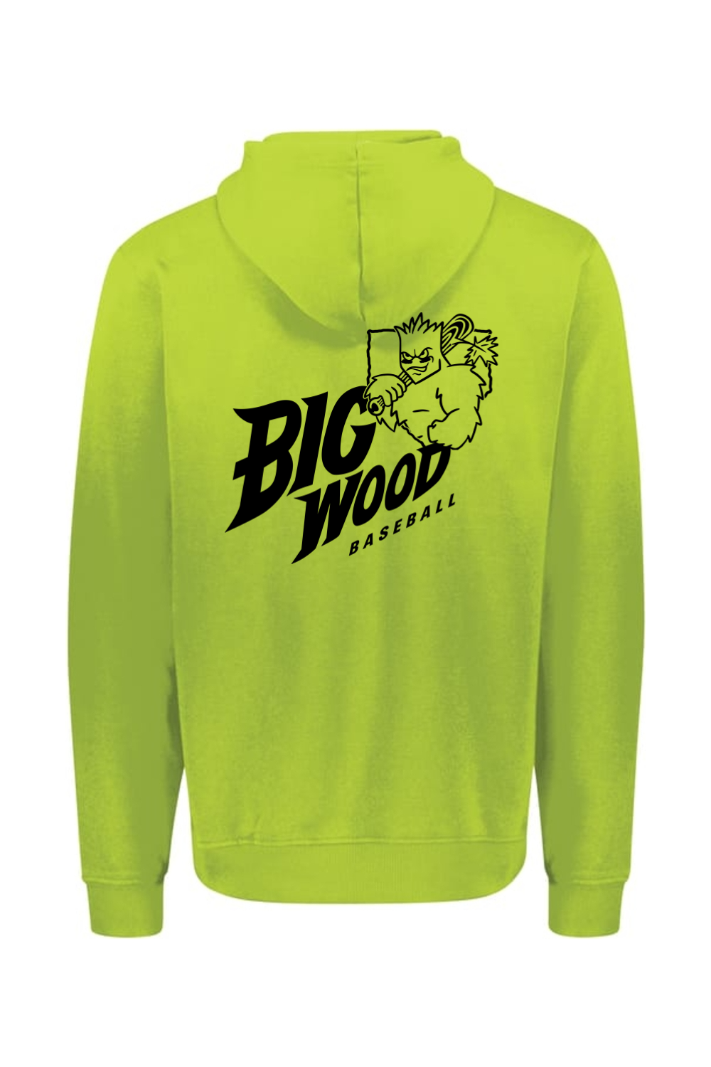 Big Wood Home Plate Mascot Athletic Fit Hoodie