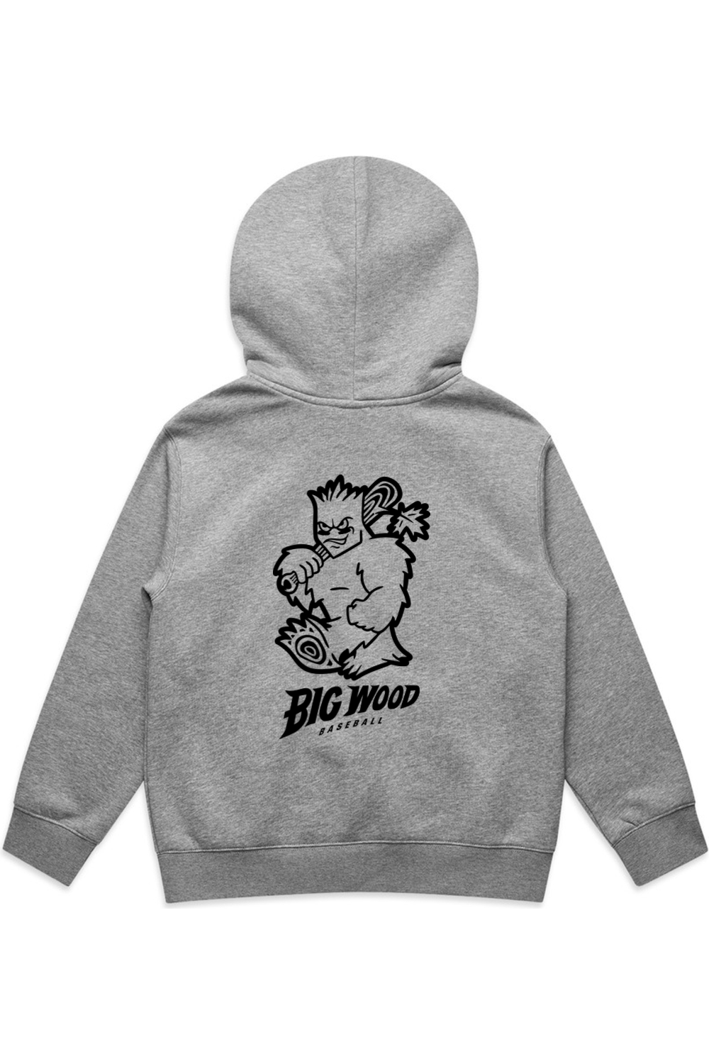 Youth - Big Wood Outlined Mascot Relaxed Fit Hoodie