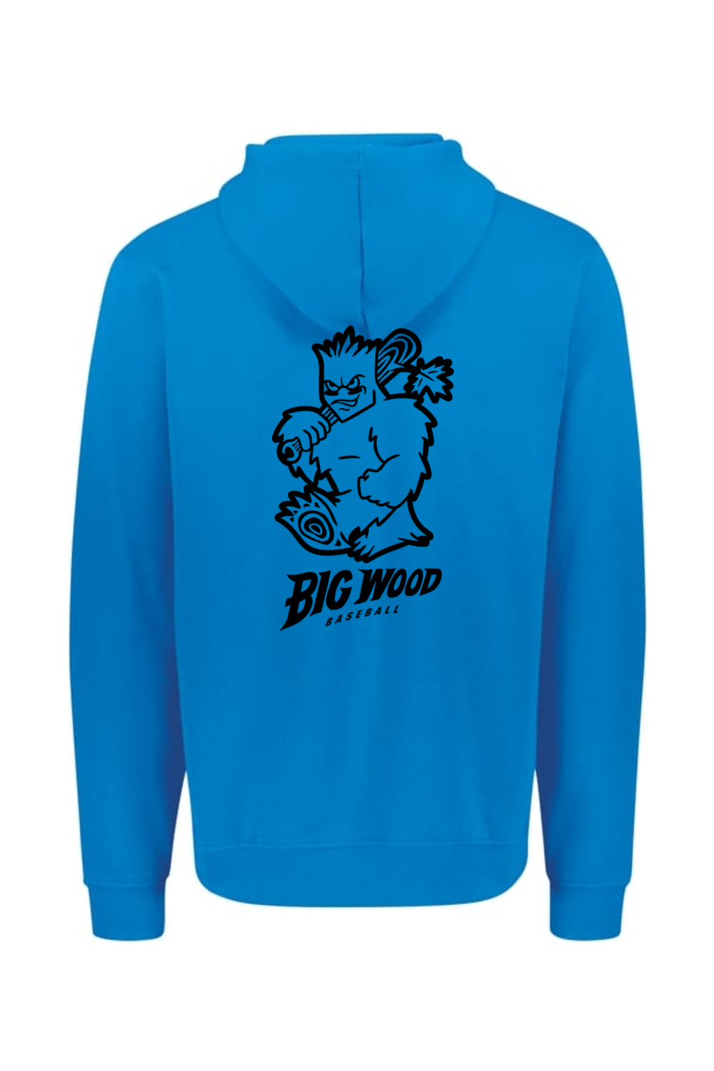 Big Wood Outlined Mascot Athletic Fit Hoodie