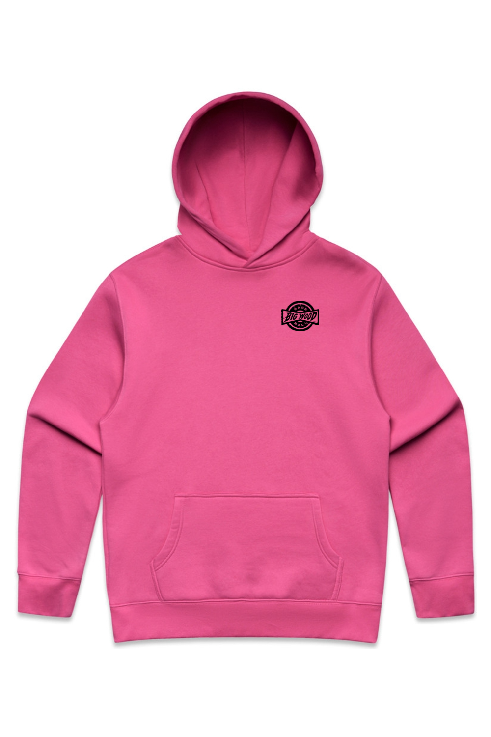 Big Wood Black Stamp Relaxed Fit Hoodie