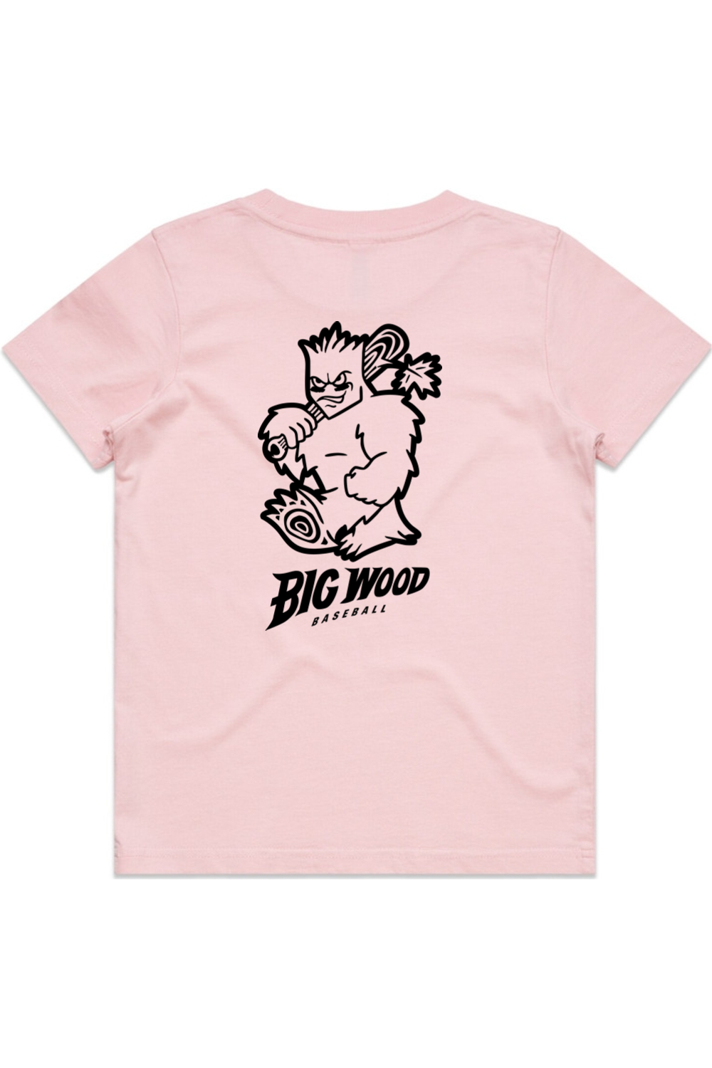 Youth - Big Wood Outlined Mascot Tee