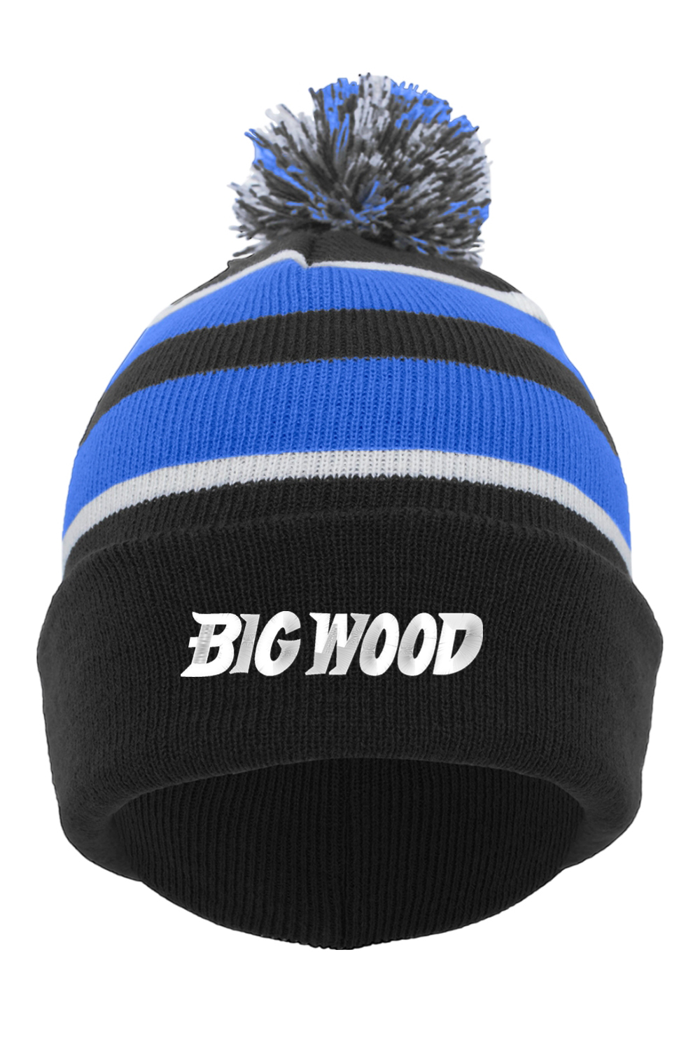 Big Wood Fold-Over Pom-Pom Beanie