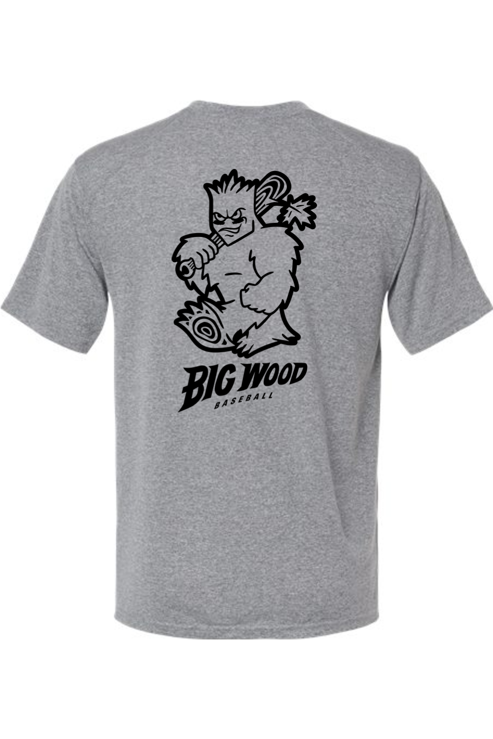 Big Wood Outlined Mascot Performance Tee