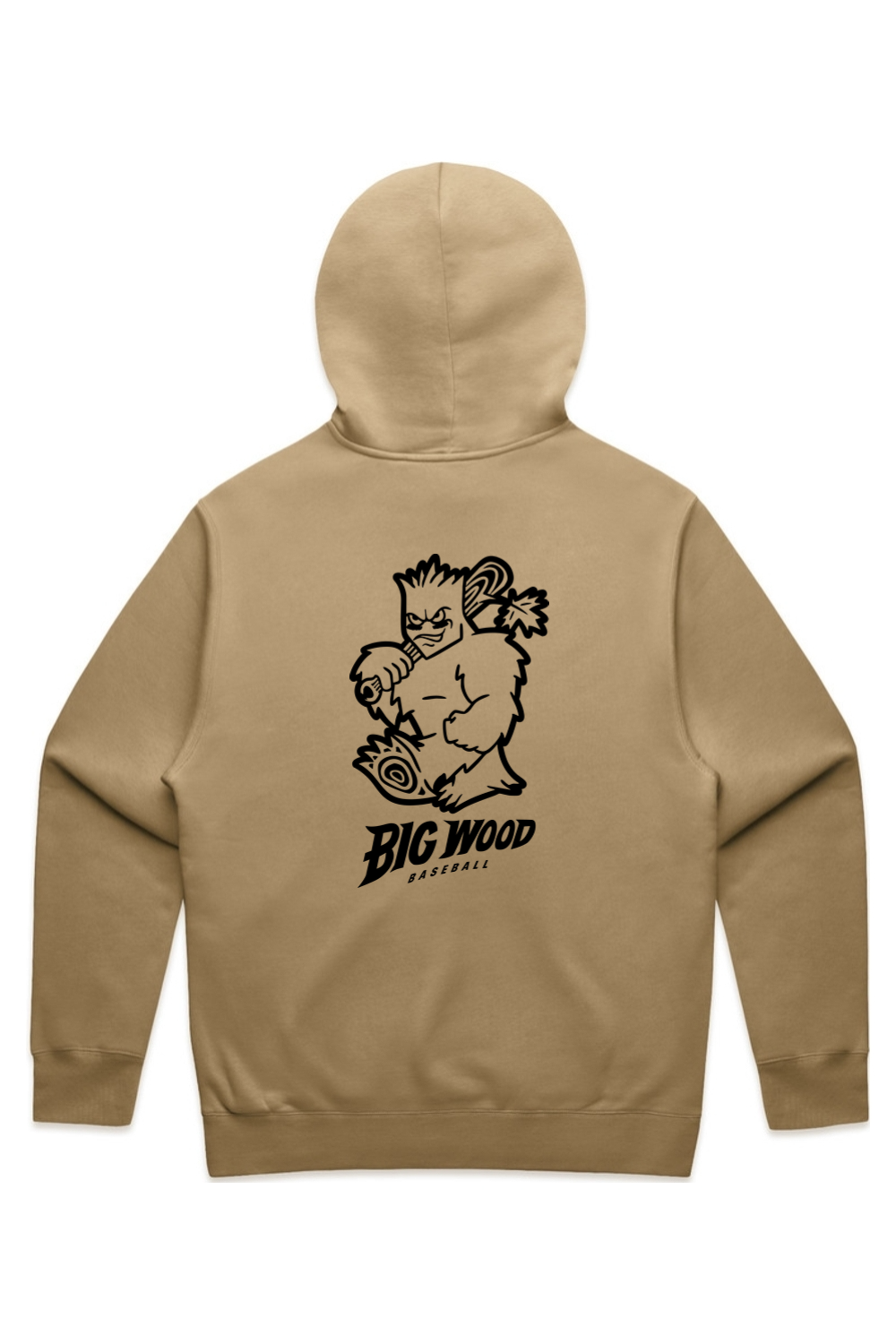 Big Wood Outlined Mascot Relaxed Fit Hoodie