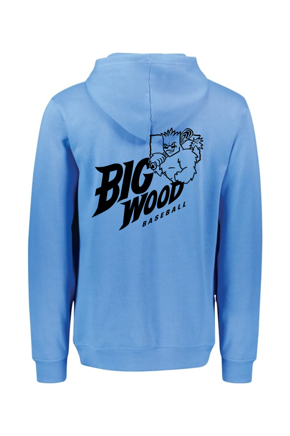 Big Wood Home Plate Mascot Athletic Fit Hoodie