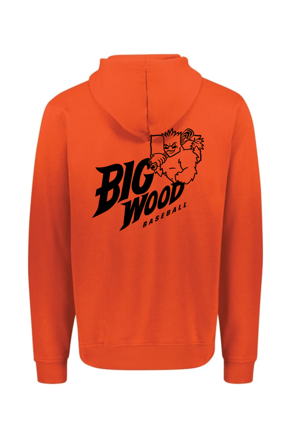 Big Wood Home Plate Mascot Athletic Fit Hoodie