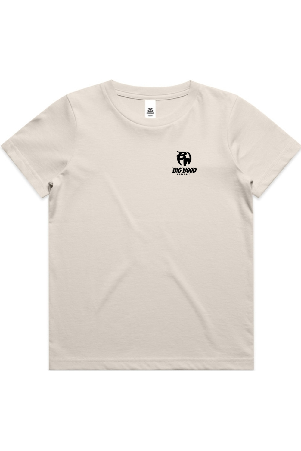 Youth - Big Wood Outlined Mascot Tee