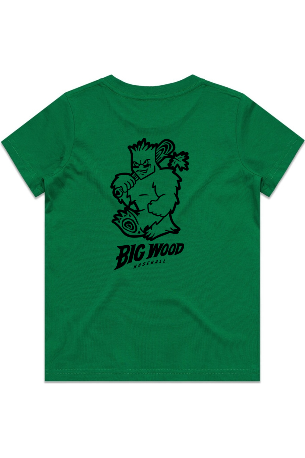 Youth - Big Wood Outlined Mascot Tee