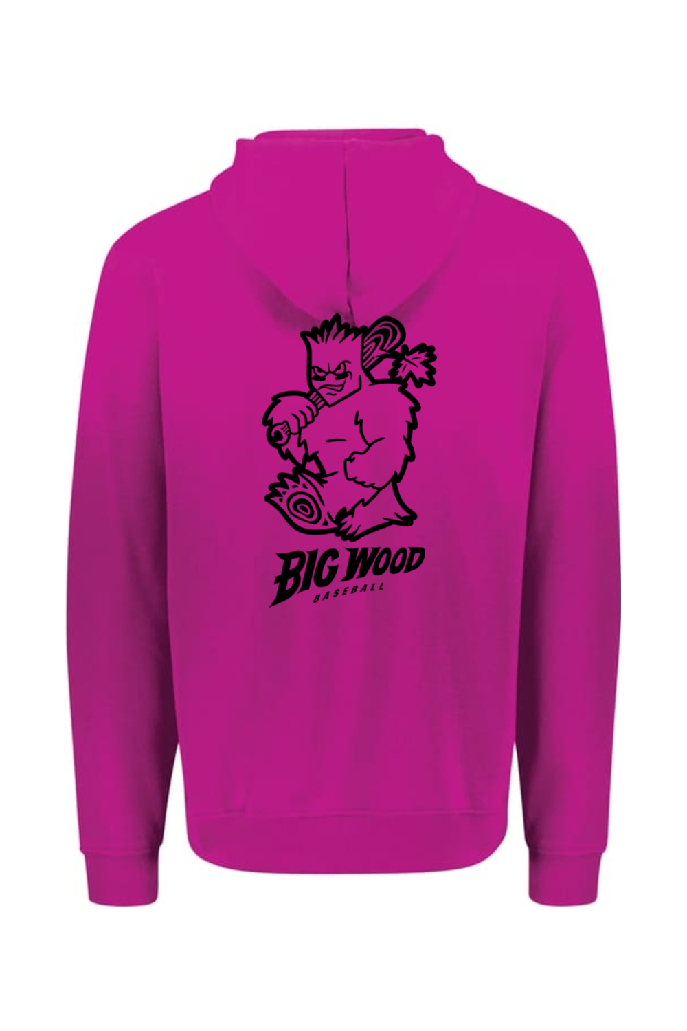 Big Wood Outlined Mascot Athletic Fit Hoodie