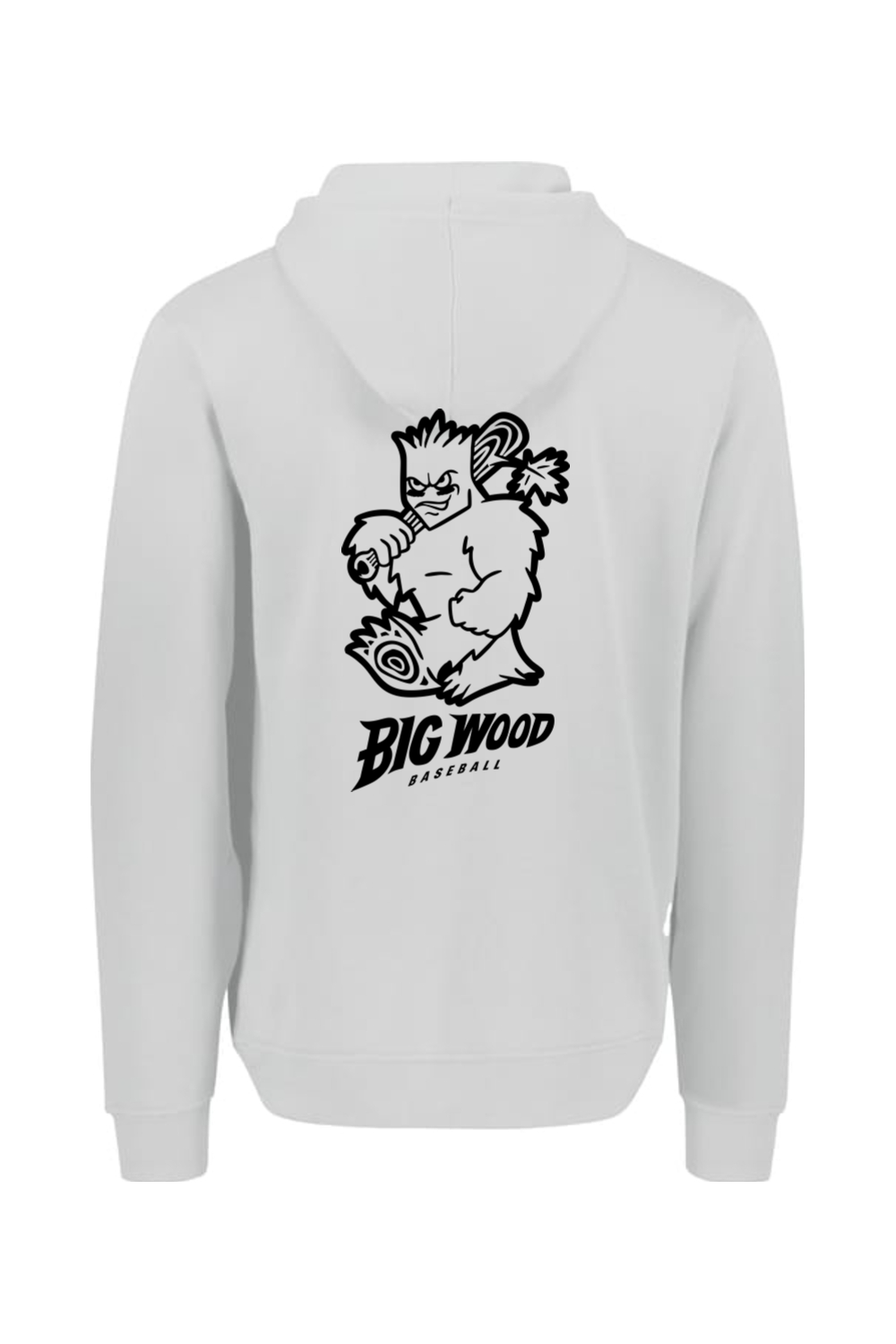 Big Wood Outlined Mascot Athletic Fit Hoodie
