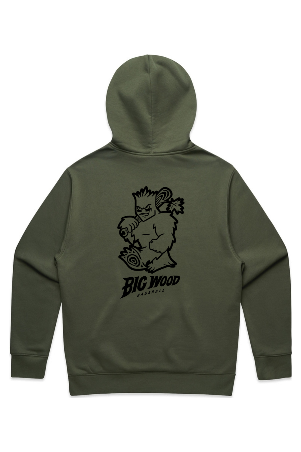 Big Wood Outlined Mascot Relaxed Fit Hoodie