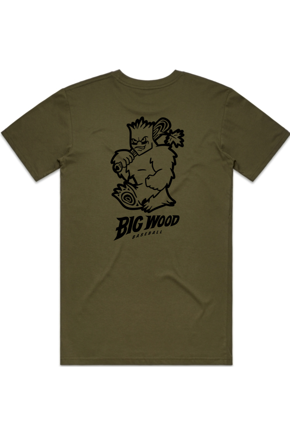 Big Wood Outlined Mascot Tee