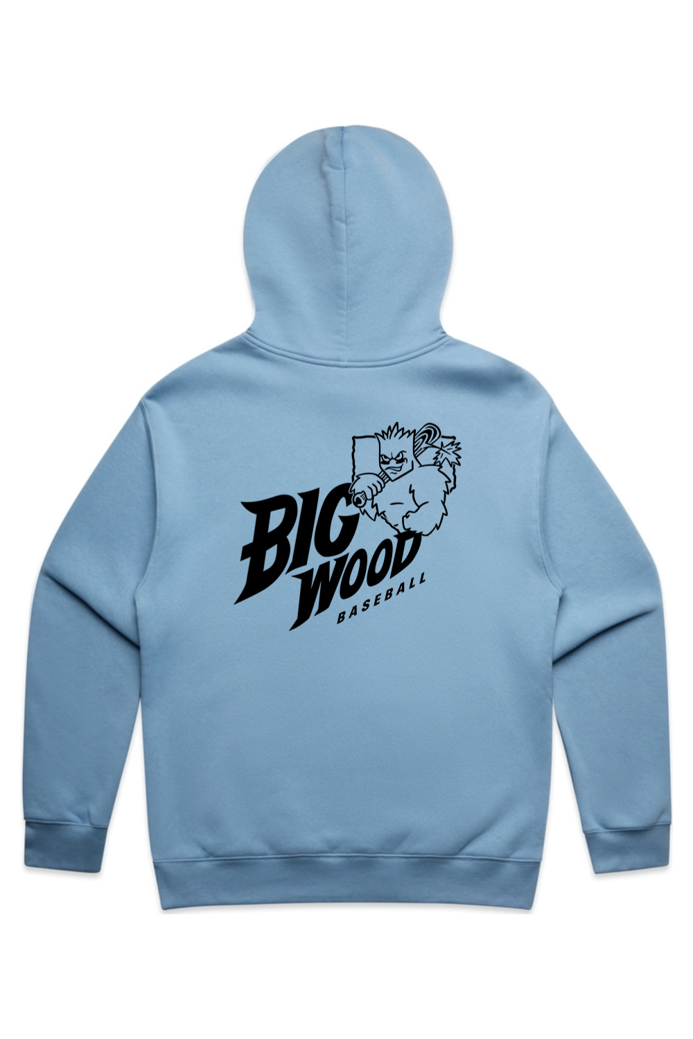 Big Wood Home Plate Mascot Relaxed Fit Hoodie