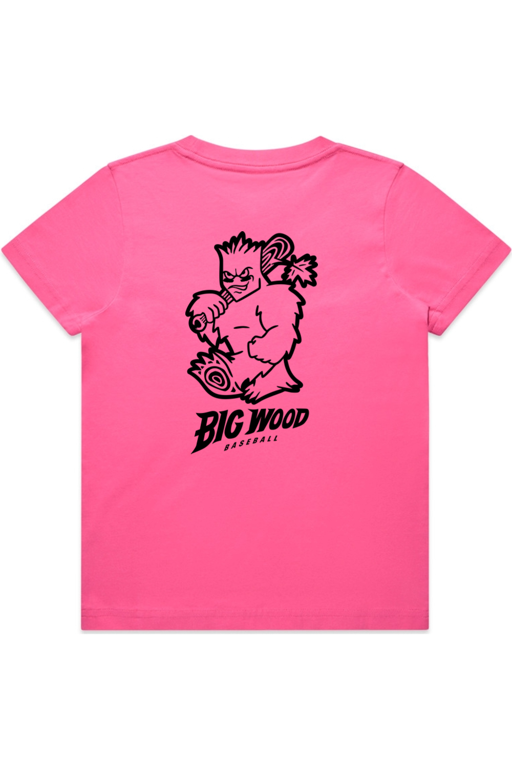 Youth - Big Wood Outlined Mascot Tee