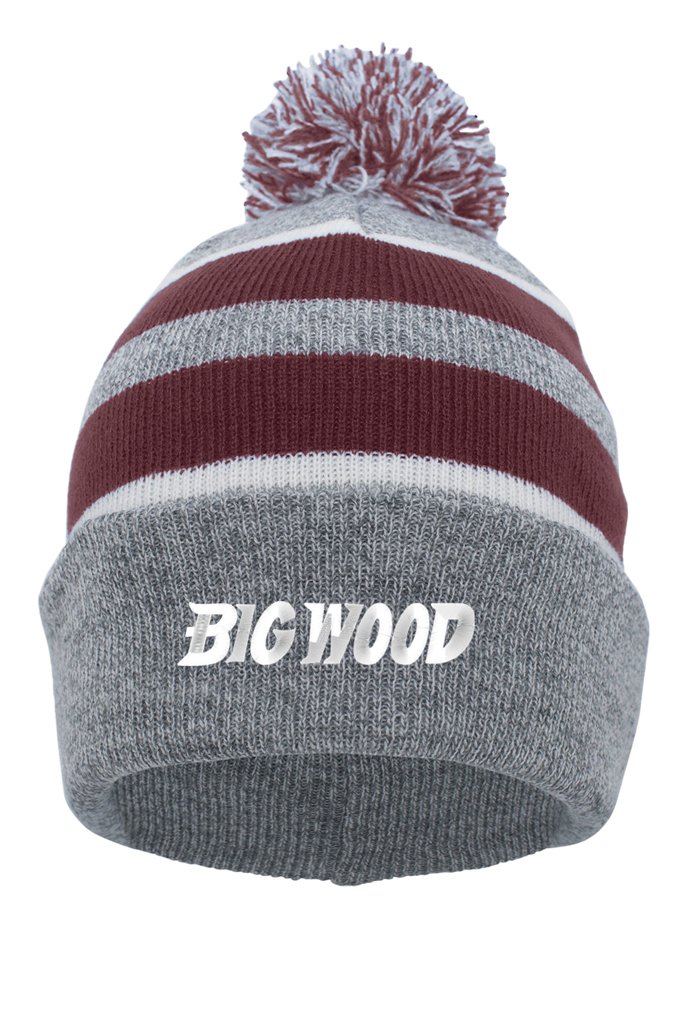 Big Wood Fold-Over Pom-Pom Beanie