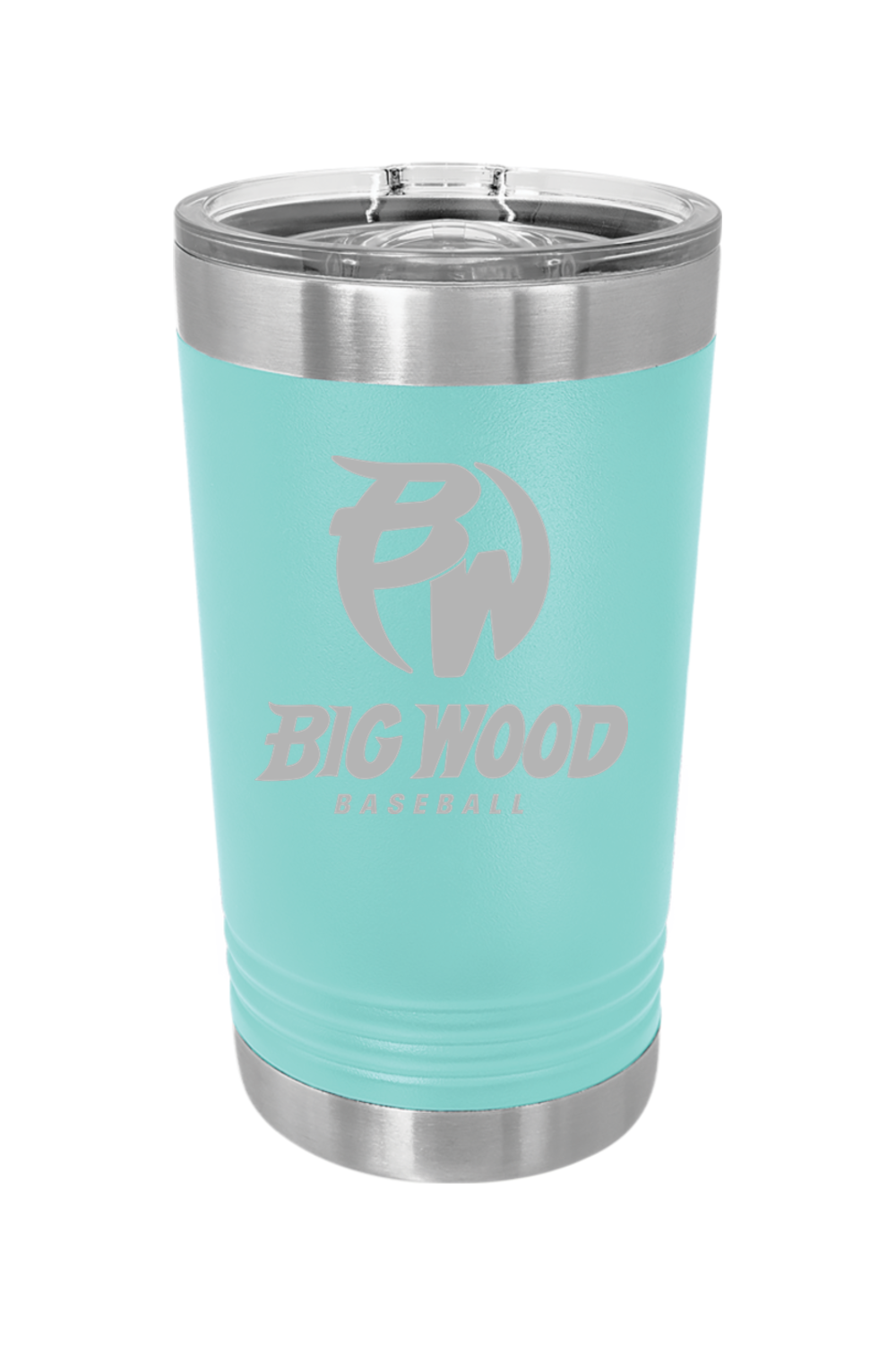 Big Wood Baseball Tumbler 16oz Insulated Pint with Slider Lid
