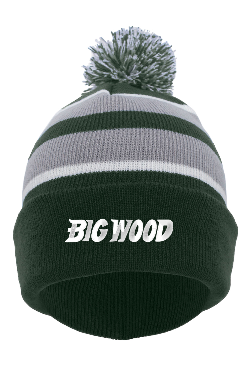 Big Wood Fold-Over Pom-Pom Beanie