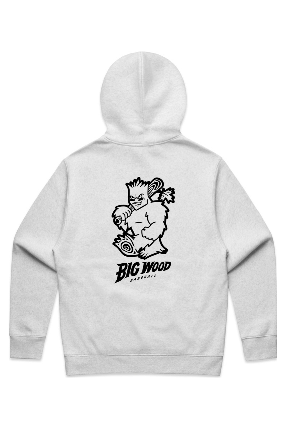 Big Wood Outlined Mascot Relaxed Fit Hoodie
