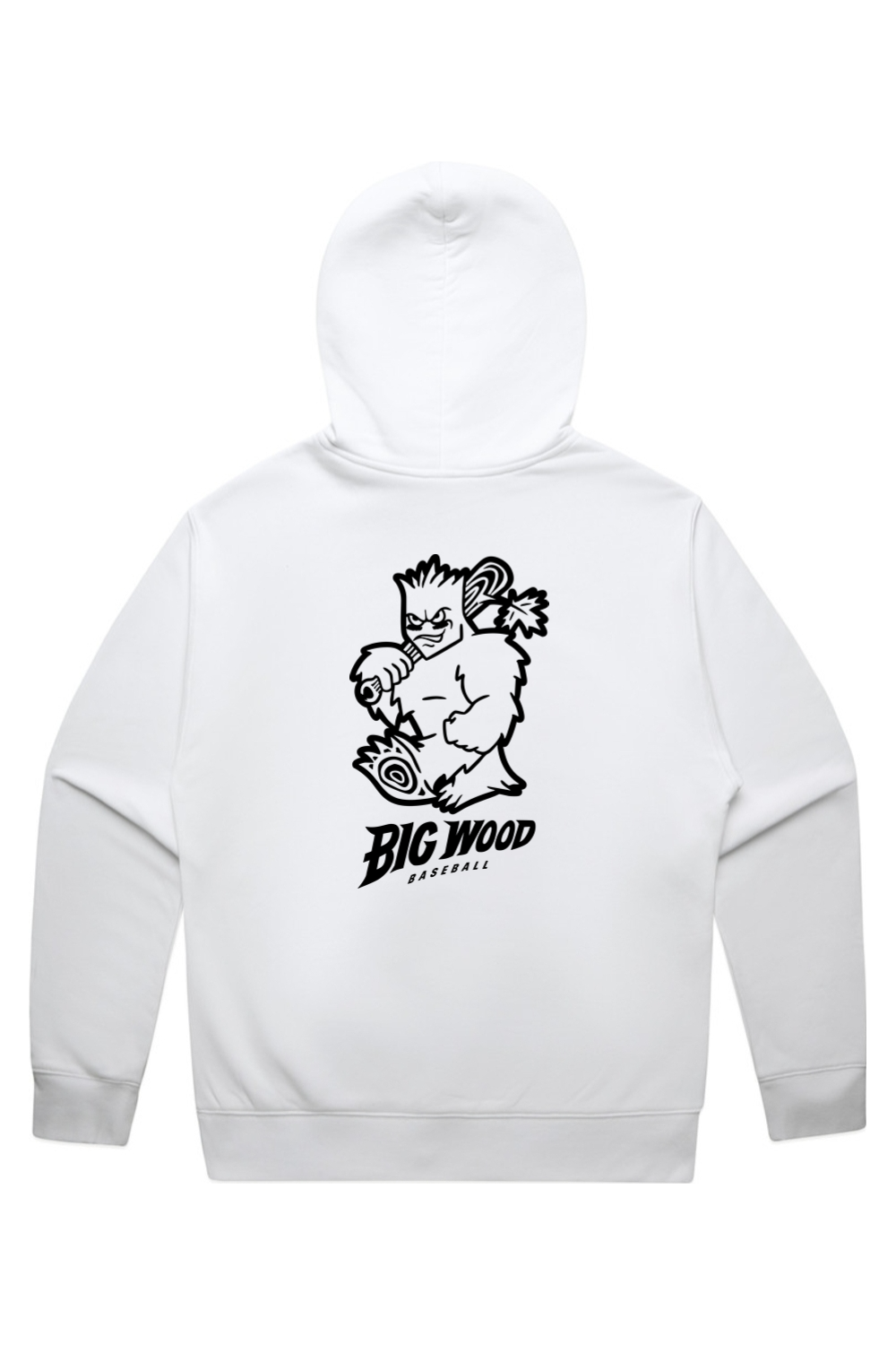 Big Wood Outlined Mascot Relaxed Fit Hoodie
