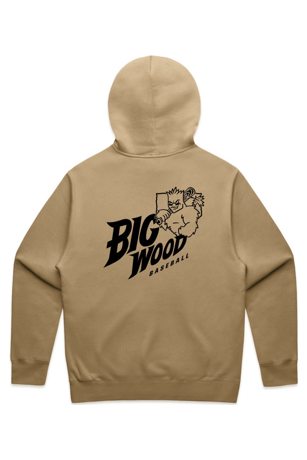 Big Wood Home Plate Mascot Relaxed Fit Hoodie