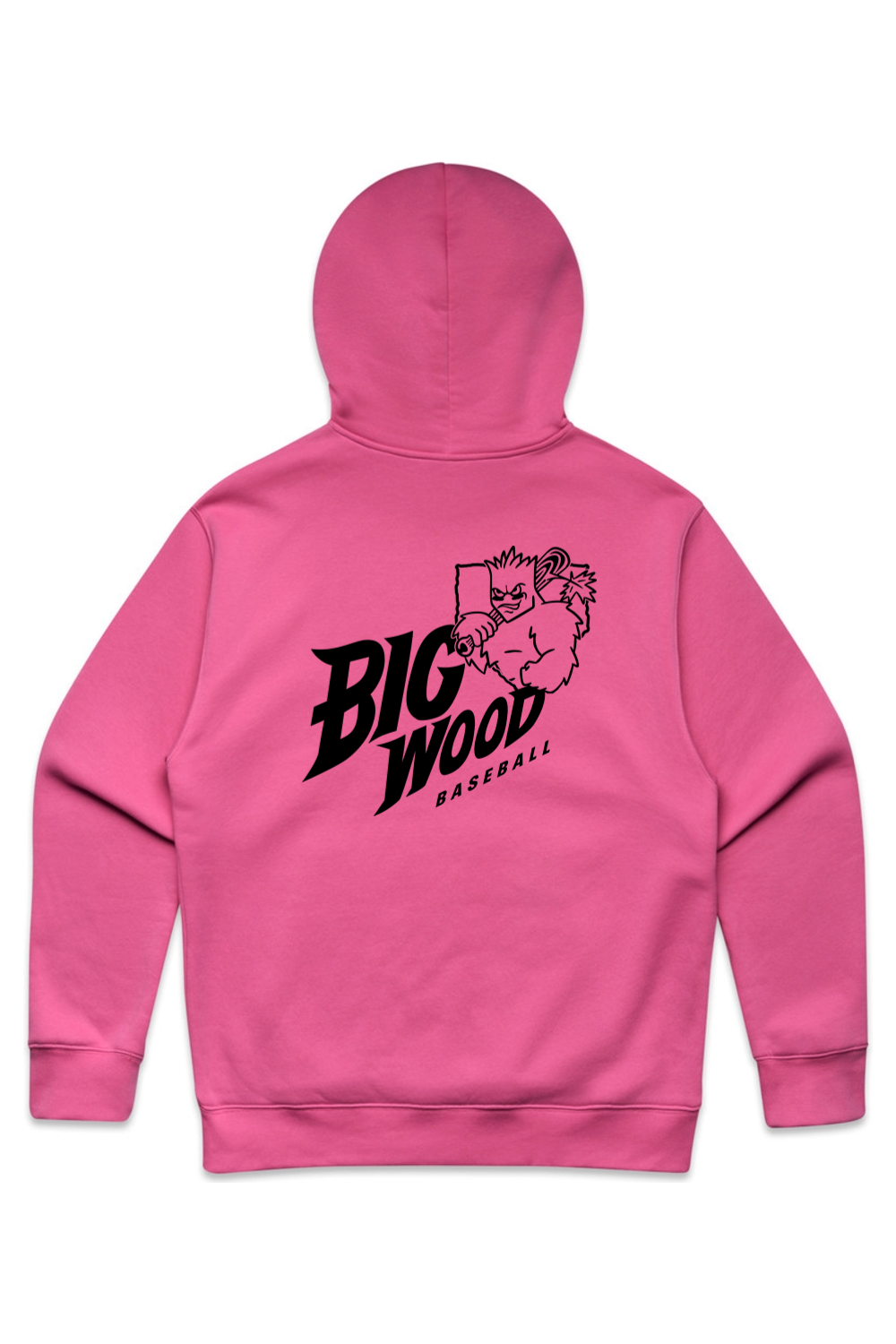 Big Wood Home Plate Mascot Relaxed Fit Hoodie