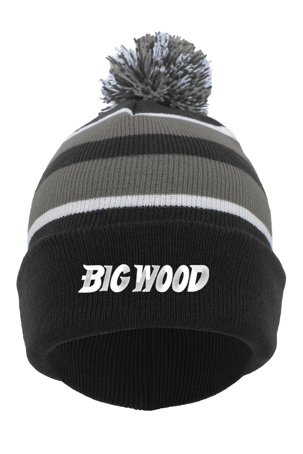 Big Wood Fold-Over Pom-Pom Beanie