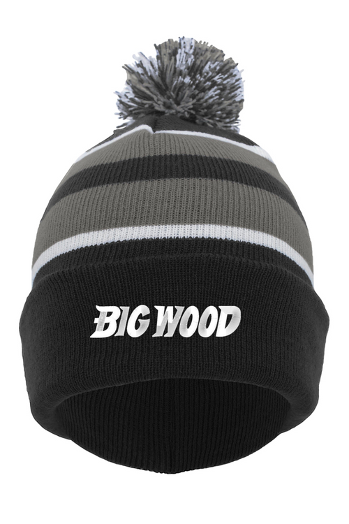 Big Wood Fold-Over Pom-Pom Beanie