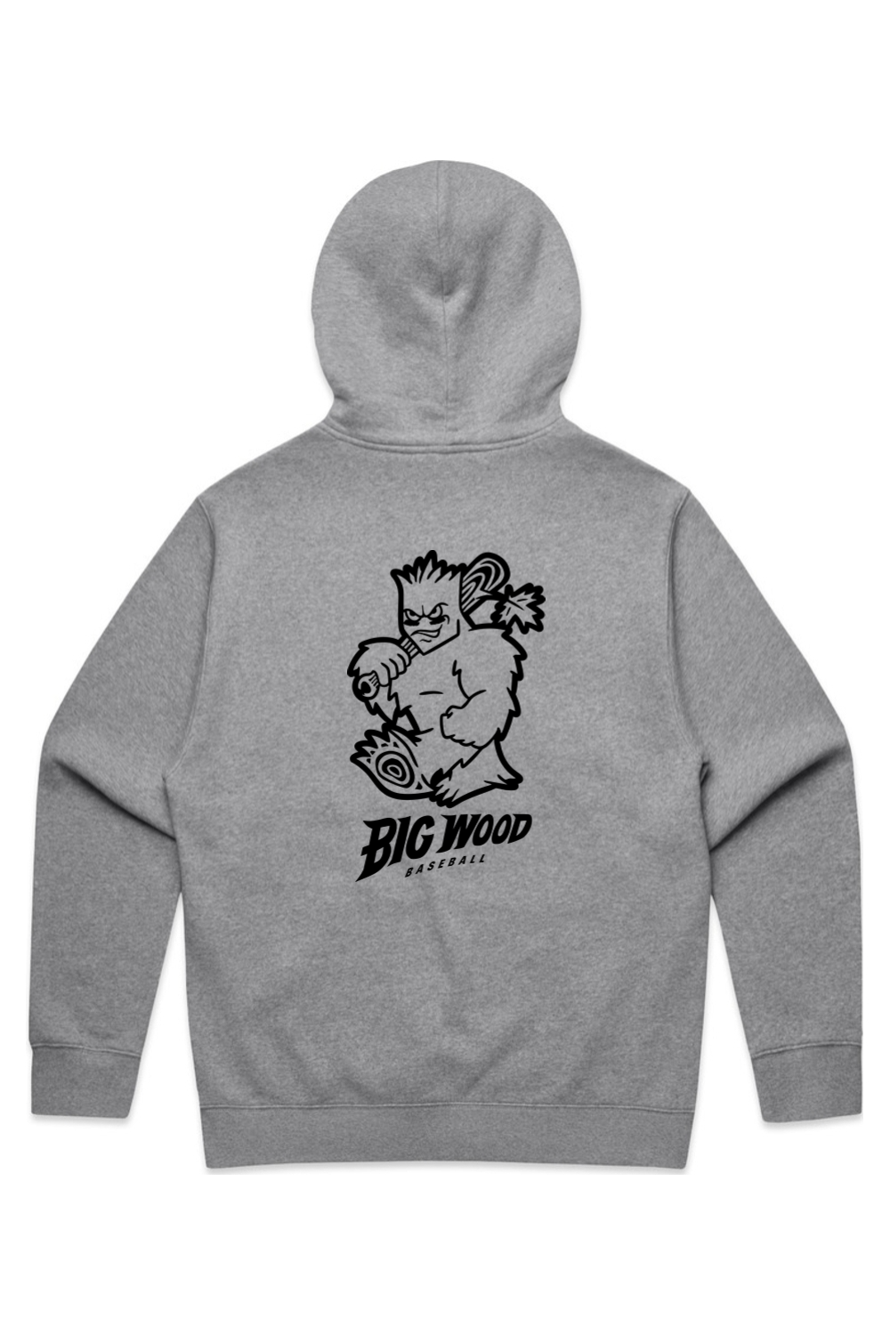 Big Wood Outlined Mascot Relaxed Fit Hoodie