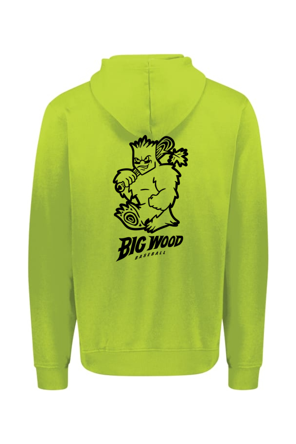 Big Wood Outlined Mascot Athletic Fit Hoodie