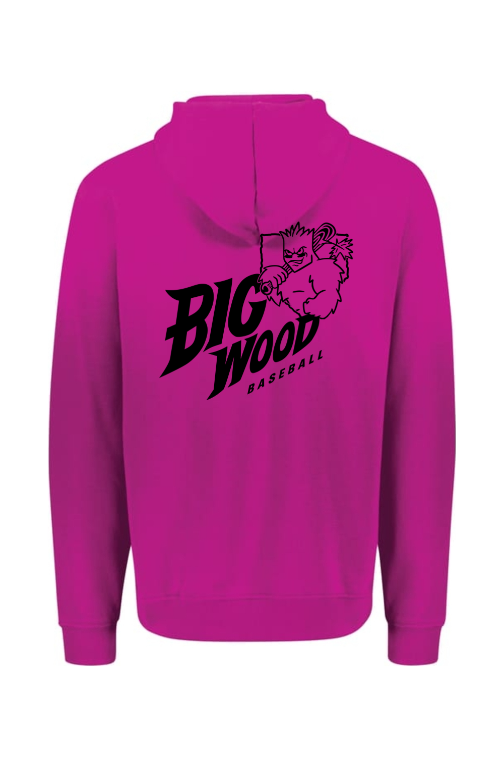 Big Wood Home Plate Mascot Athletic Fit Hoodie