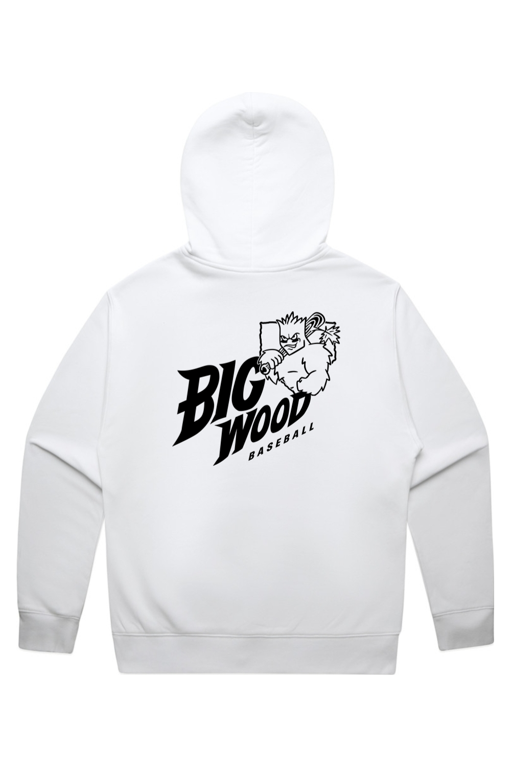 Big Wood Home Plate Mascot Relaxed Fit Hoodie