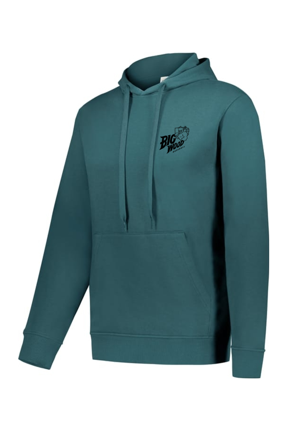 Big Wood Home Plate Mascot Athletic Fit Hoodie
