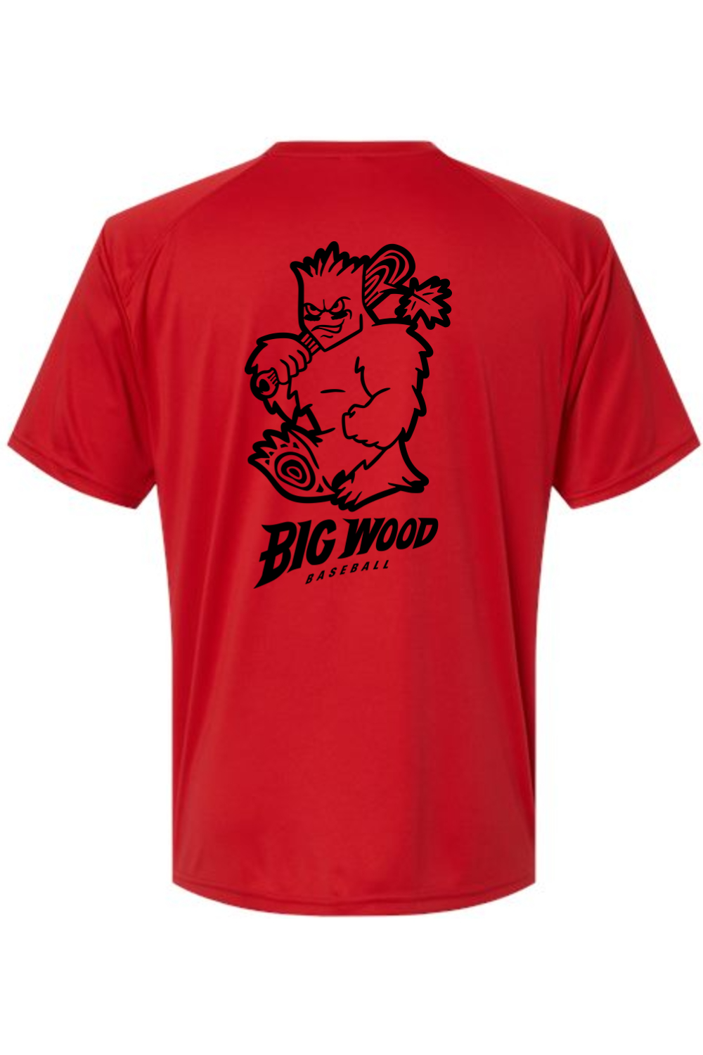 Big Wood Outlined Mascot Performance Tee