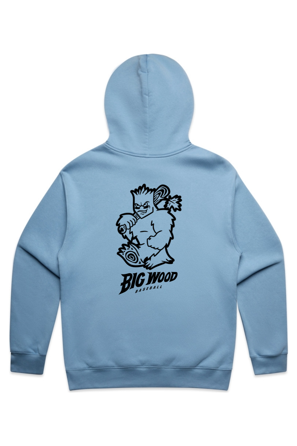 Big Wood Outlined Mascot Relaxed Fit Hoodie