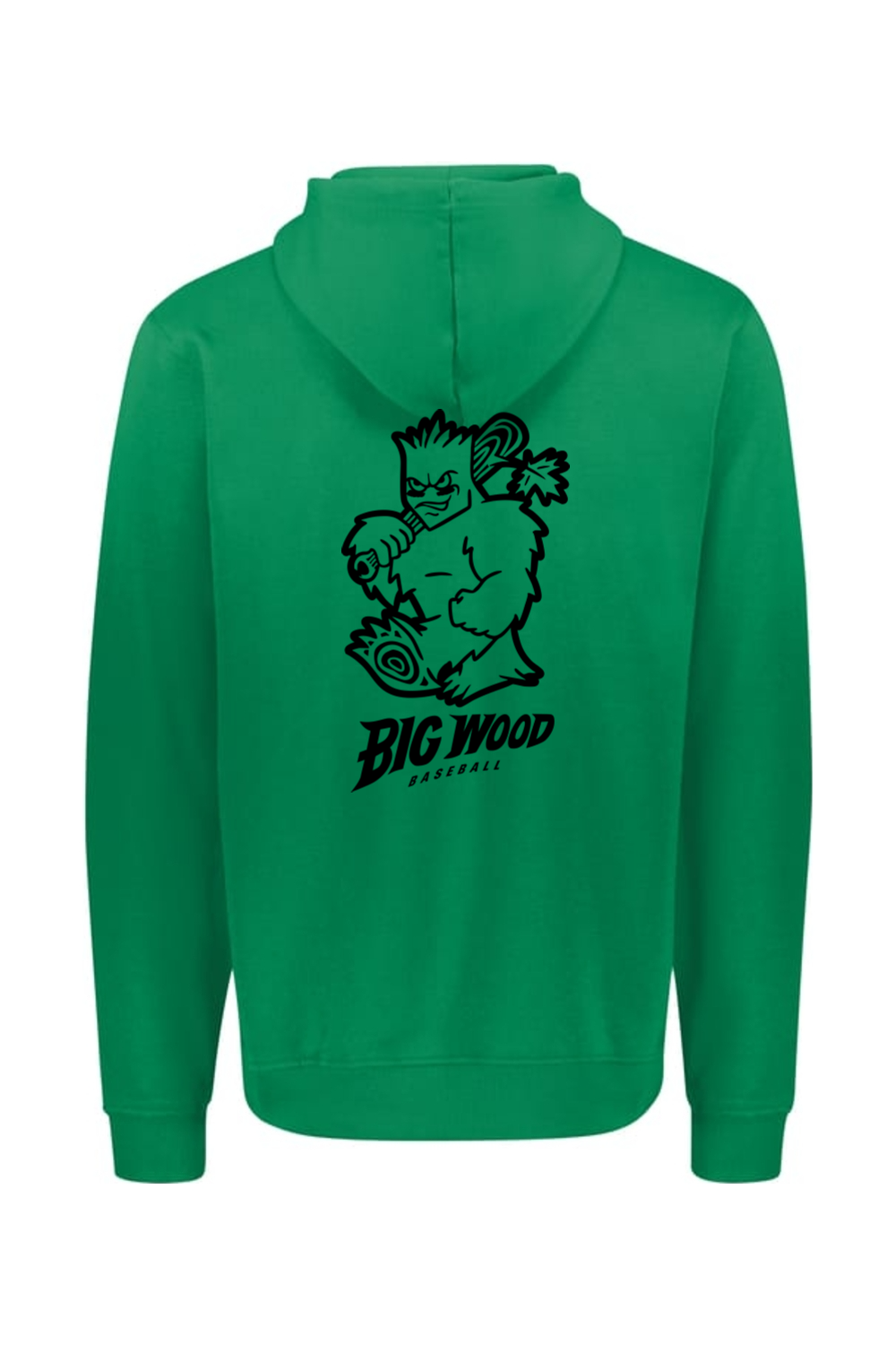 Big Wood Outlined Mascot Athletic Fit Hoodie