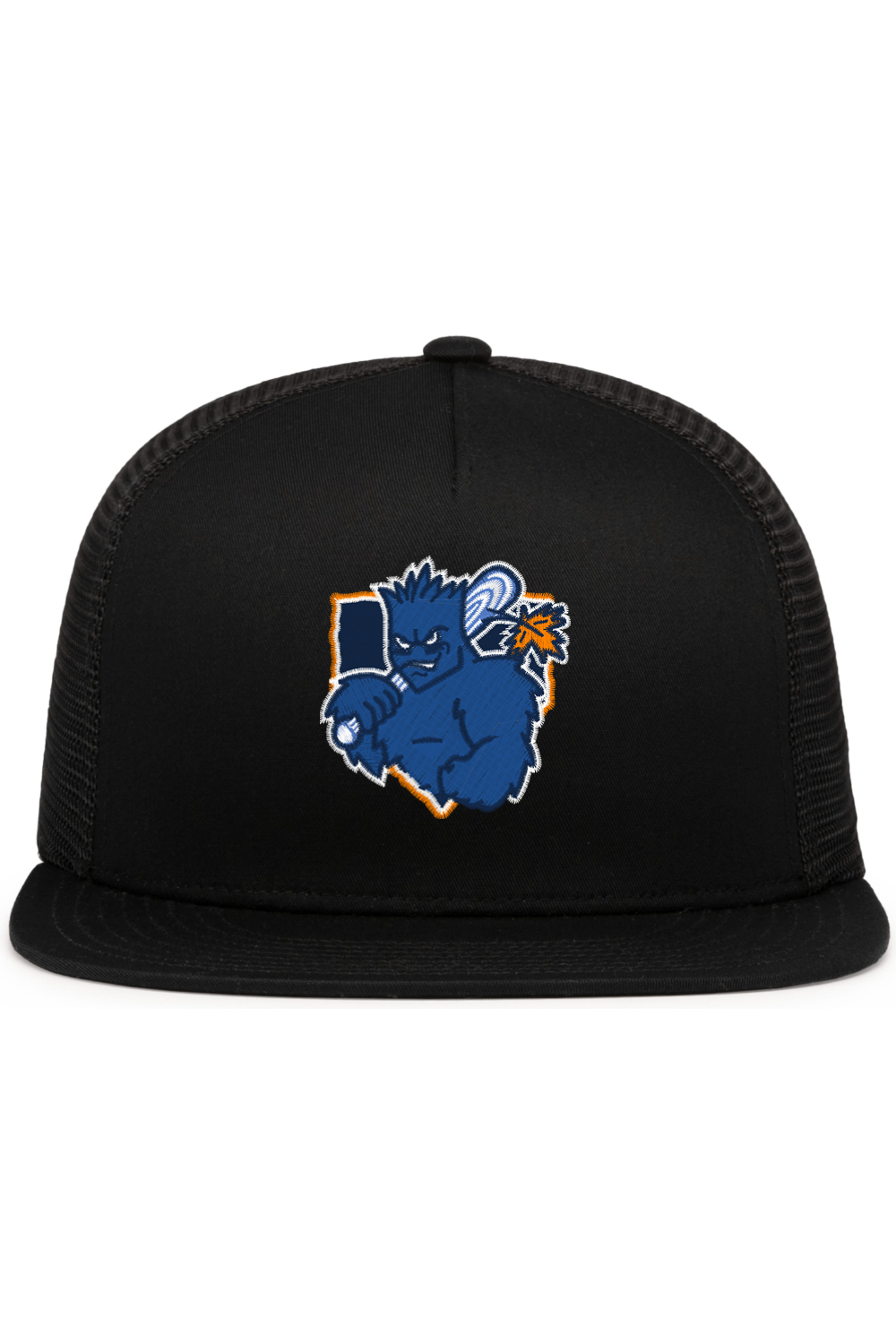Home Plate Mascot Flat Bill Hat