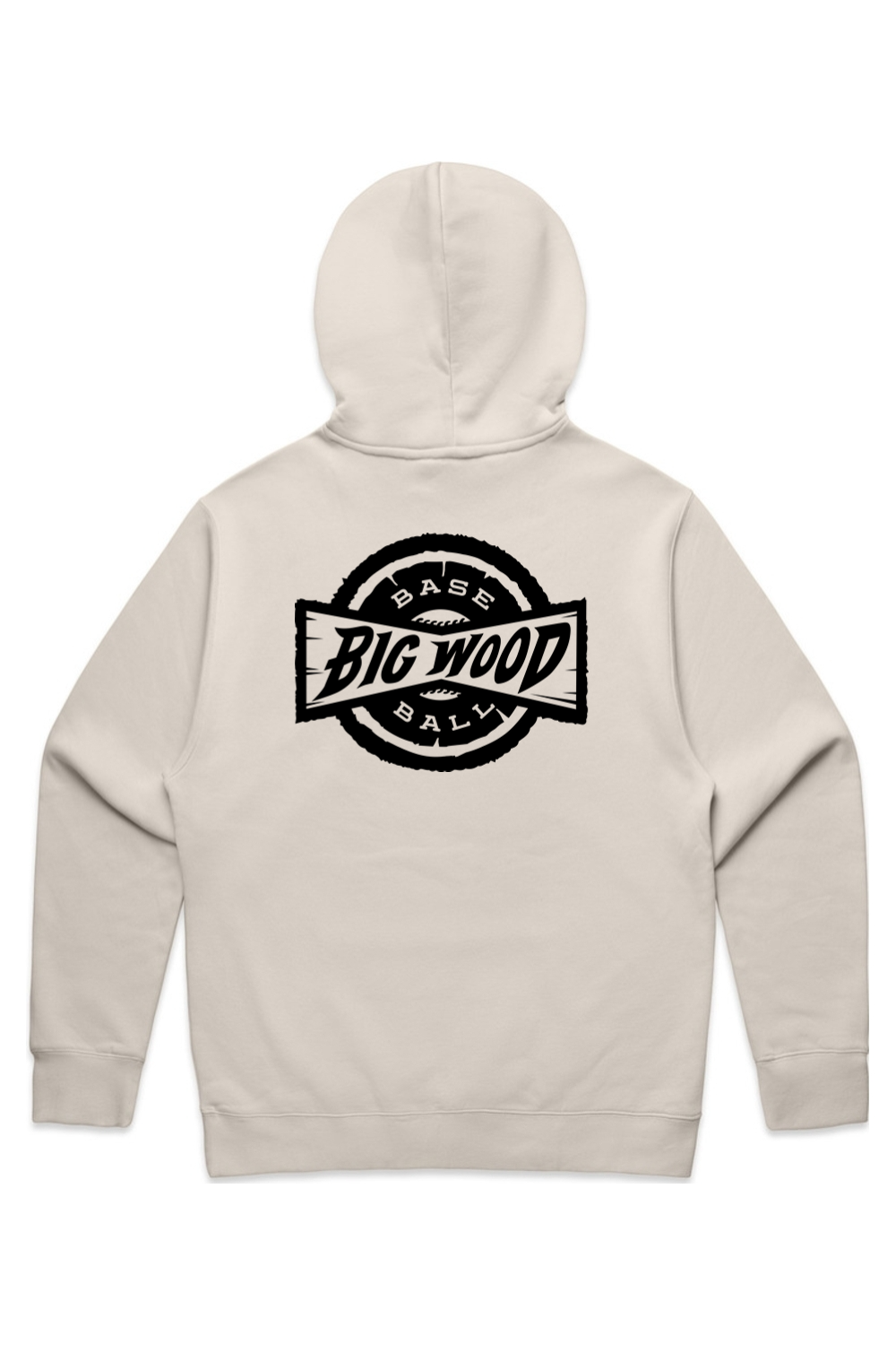 Big Wood Black Stamp Relaxed Fit Hoodie