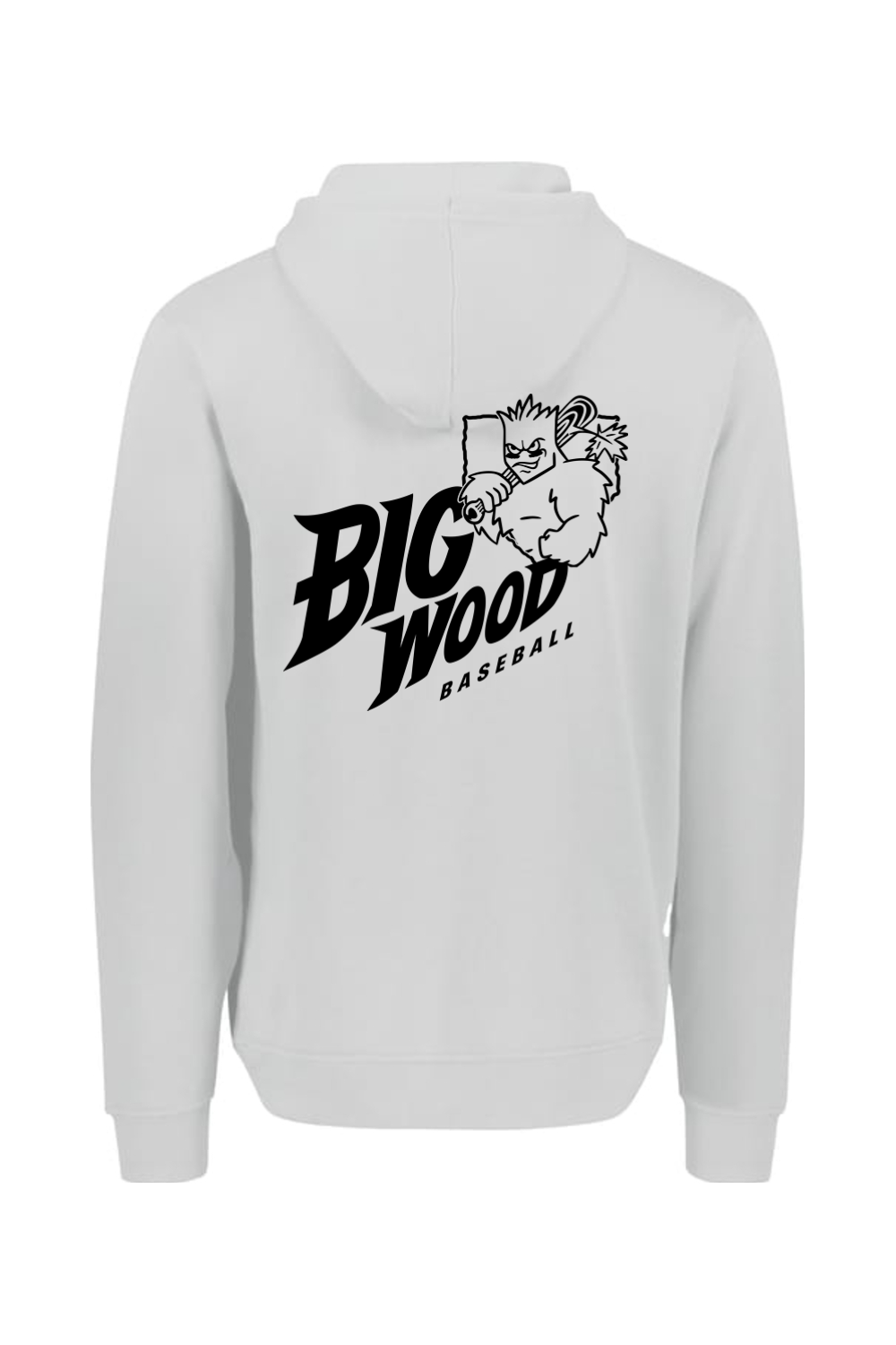 Big Wood Home Plate Mascot Athletic Fit Hoodie