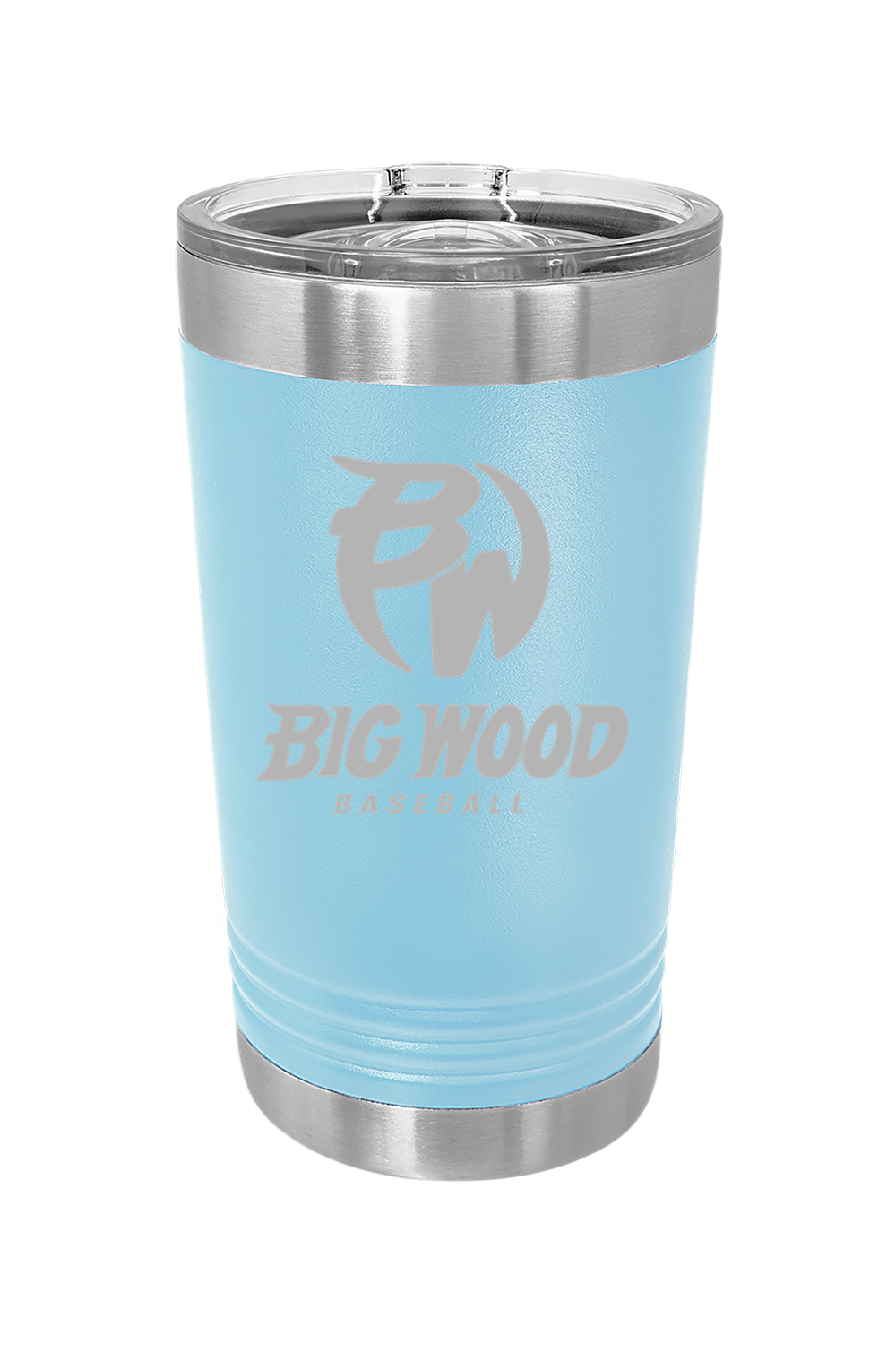 Big Wood Baseball Tumbler 16oz Insulated Pint with Slider Lid