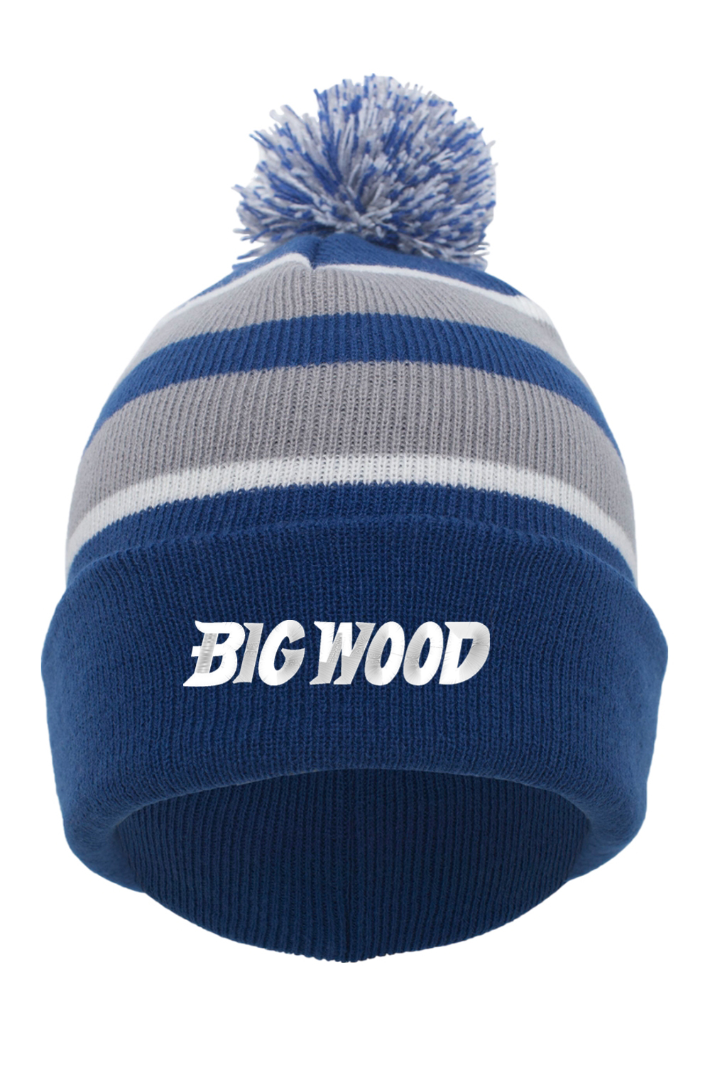 Big Wood Fold-Over Pom-Pom Beanie