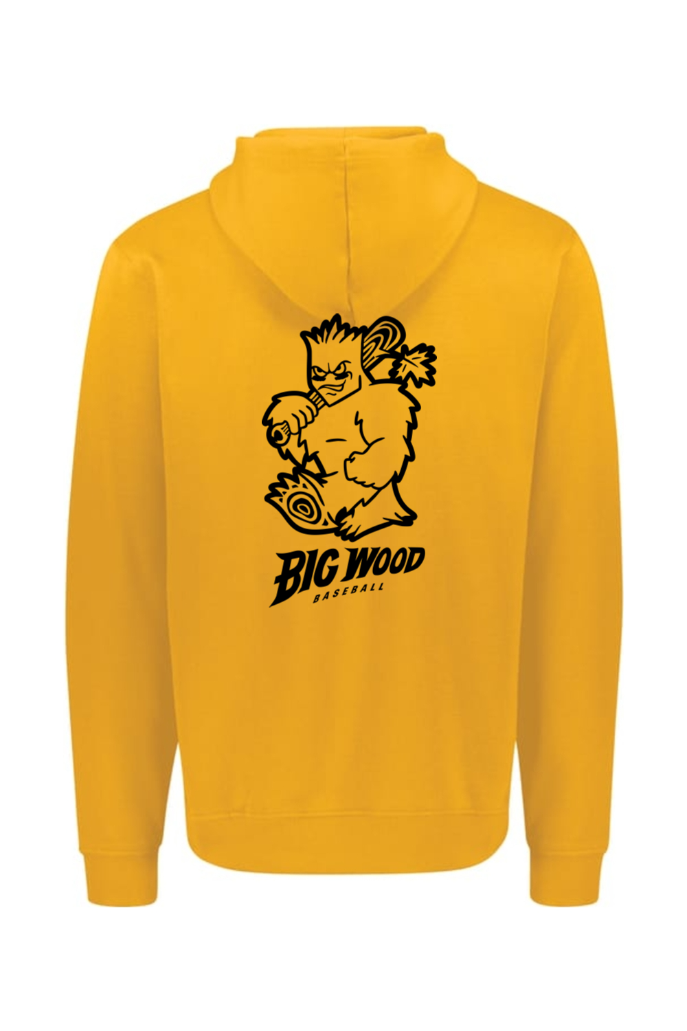 Big Wood Outlined Mascot Athletic Fit Hoodie