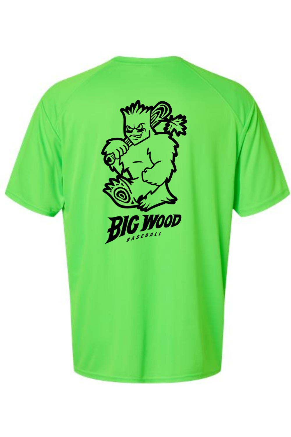 Big Wood Outlined Mascot Performance Tee