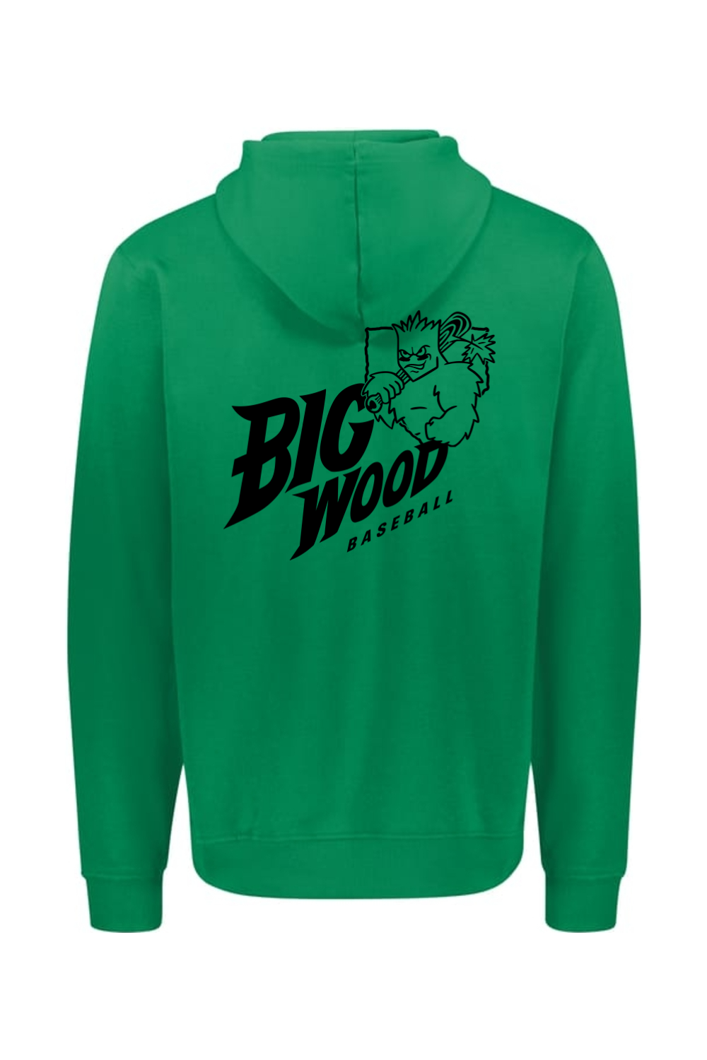 Big Wood Home Plate Mascot Athletic Fit Hoodie