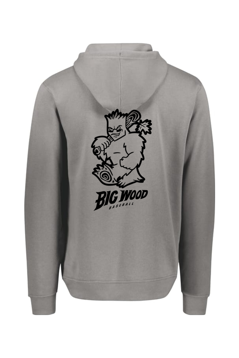 Big Wood Outlined Mascot Athletic Fit Hoodie