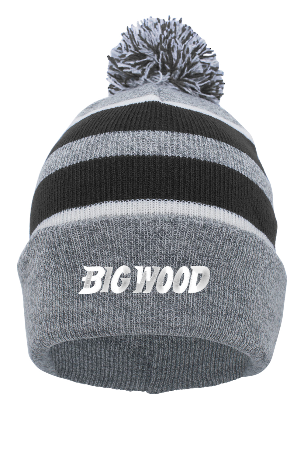 Big Wood Fold-Over Pom-Pom Beanie
