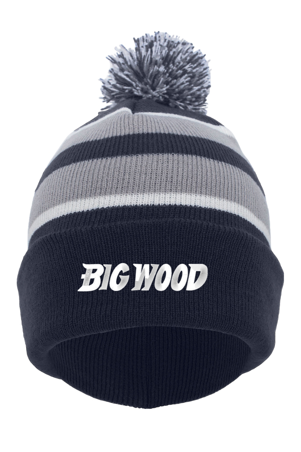 Big Wood Fold-Over Pom-Pom Beanie