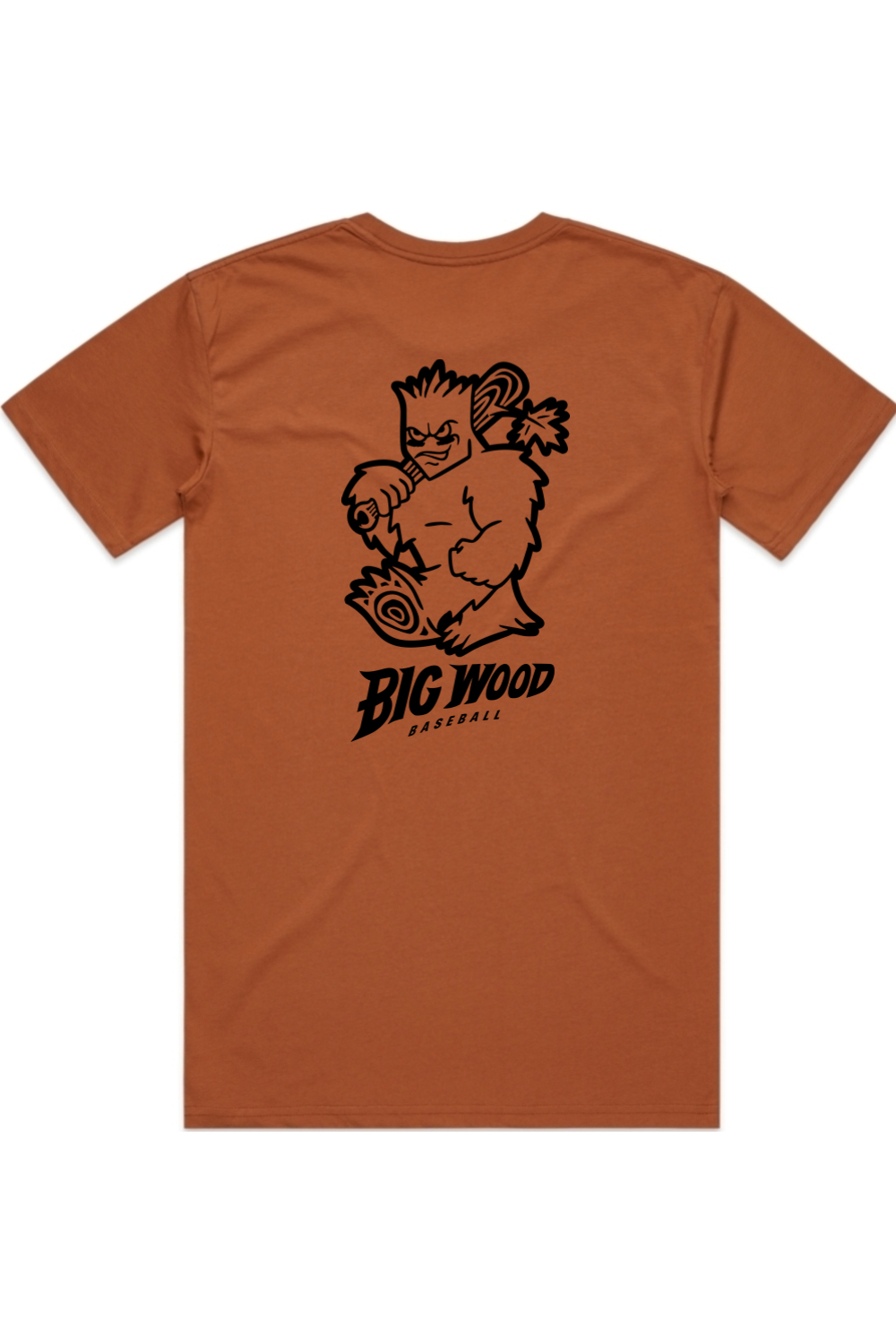 Big Wood Outlined Mascot Tee
