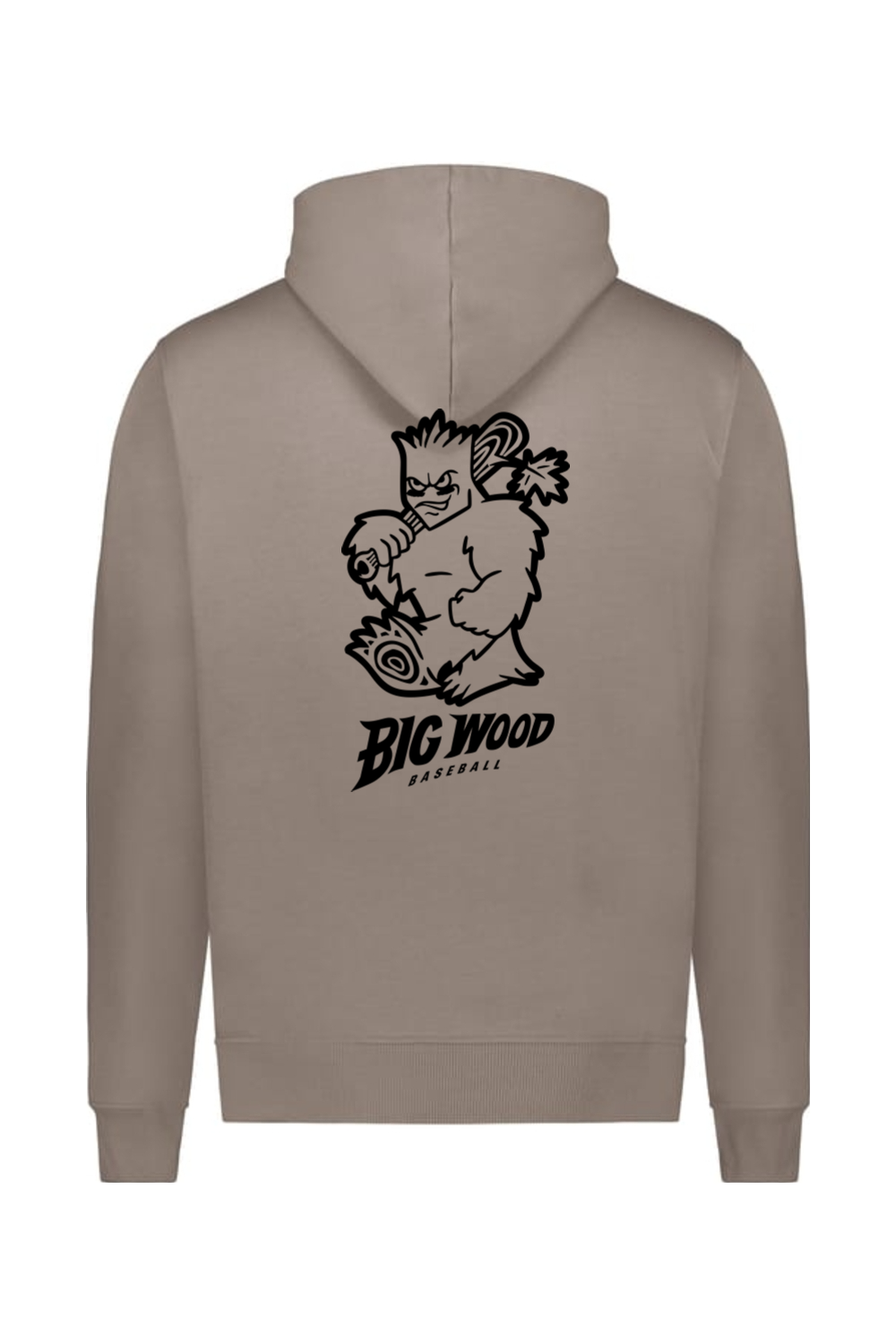 Big Wood Outlined Mascot Athletic Fit Hoodie