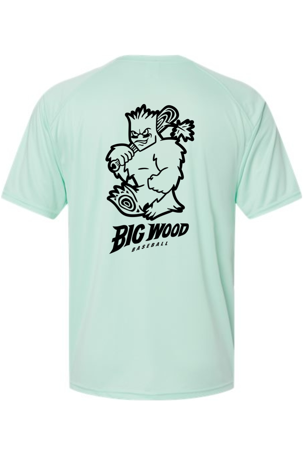Big Wood Outlined Mascot Performance Tee