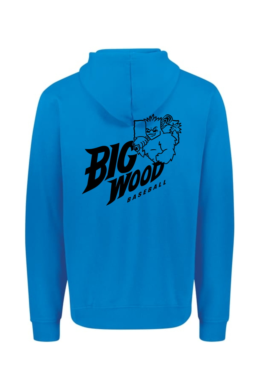 Big Wood Home Plate Mascot Athletic Fit Hoodie